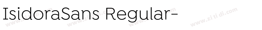 IsidoraSans Regular字体转换